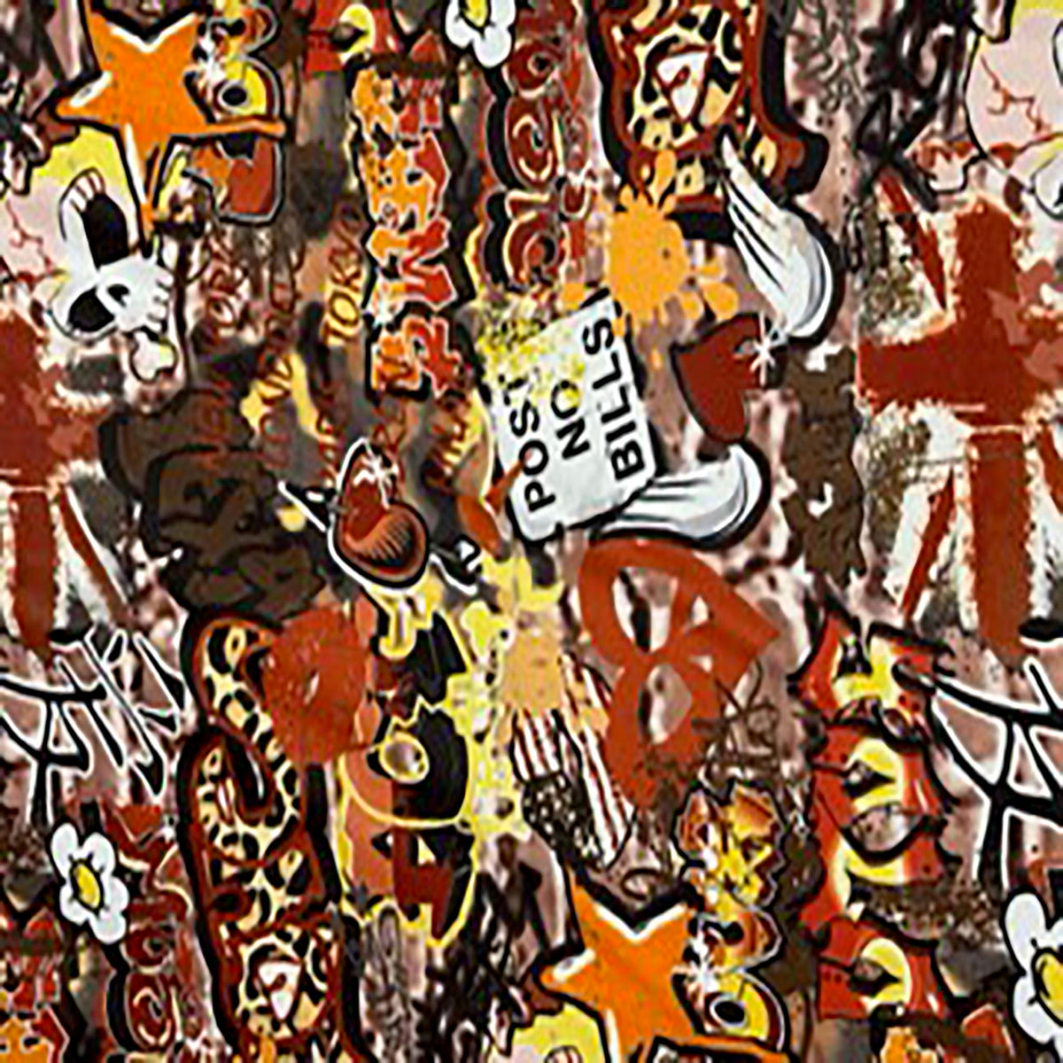 Graffiti Print 4-Way Polyester Spandex Fabric | Spandex Palace