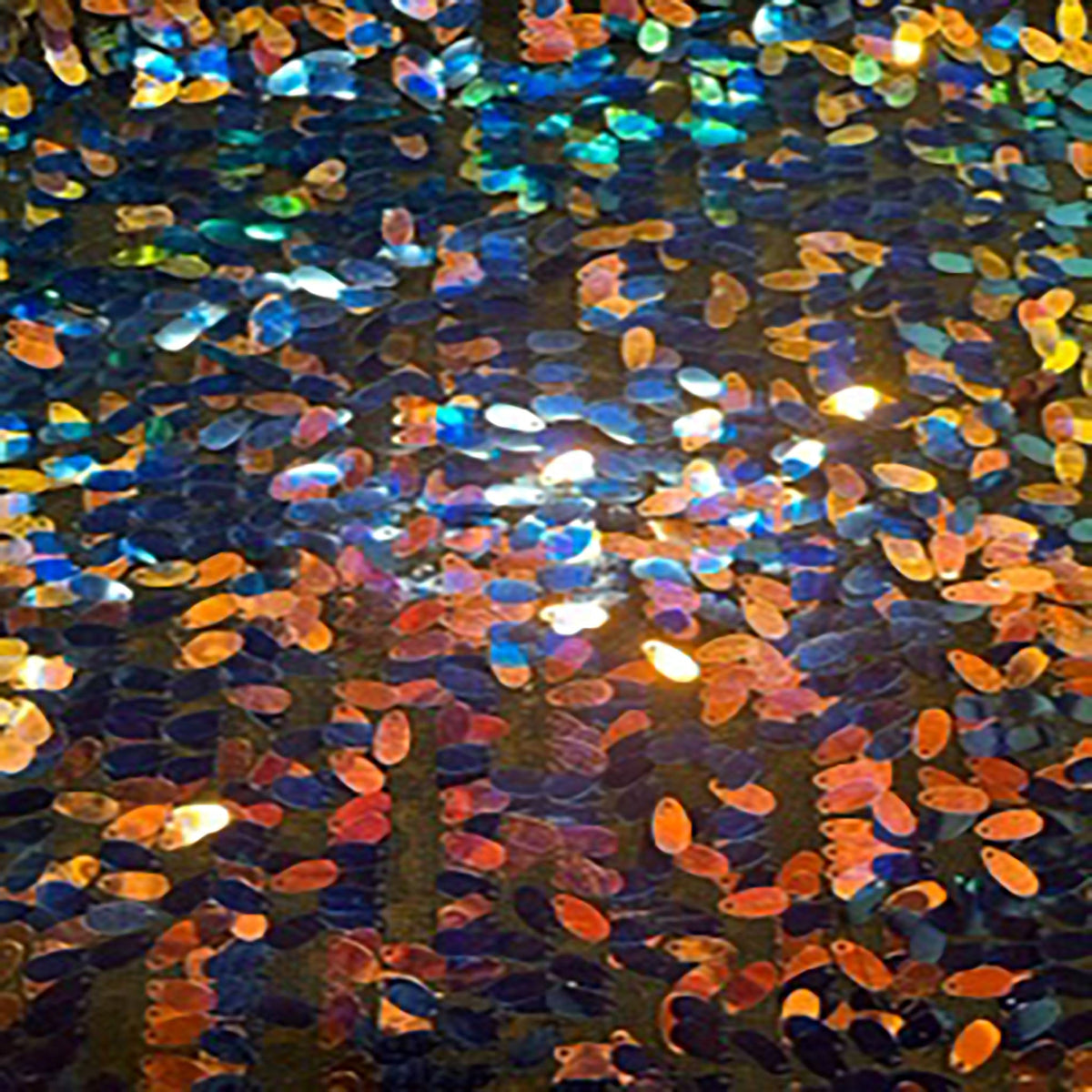 Sequin Dazzling Oval Holographic Poly Mesh Fabric | Spandex Palace