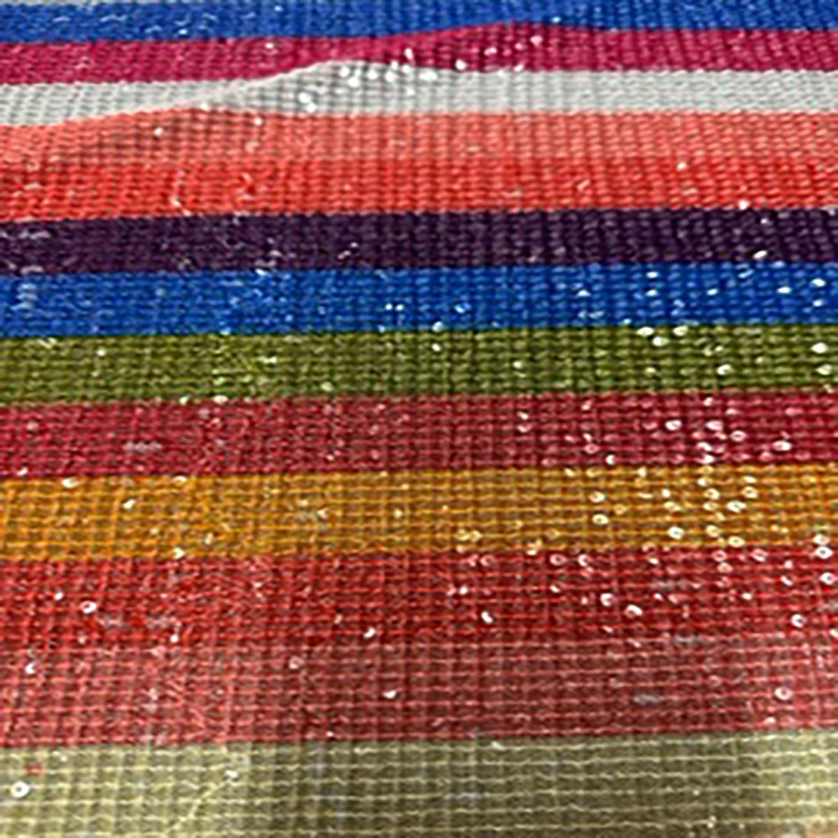 Sequin Glam Multi-Color Pleated Polyester Fabric | Spandex Palace