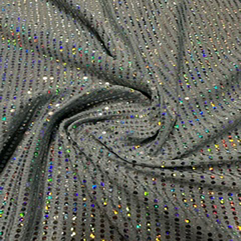 Sequins Radiant Linear Poly 4-Way Stretch Fabric | Spandex Palace