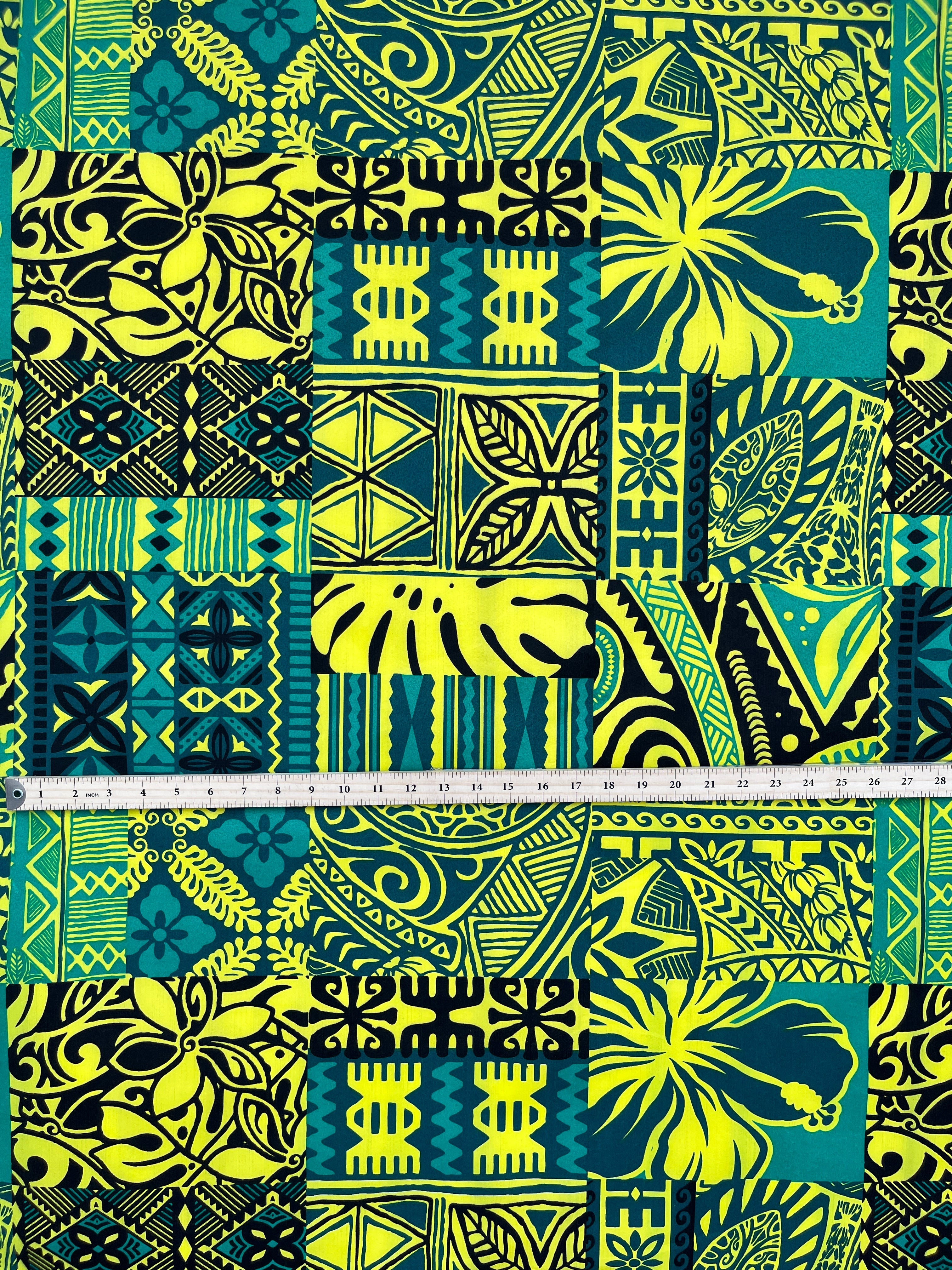 Traditional Polynesian Tapa Design Polyester Fabric # 3 | Islands Fabric
