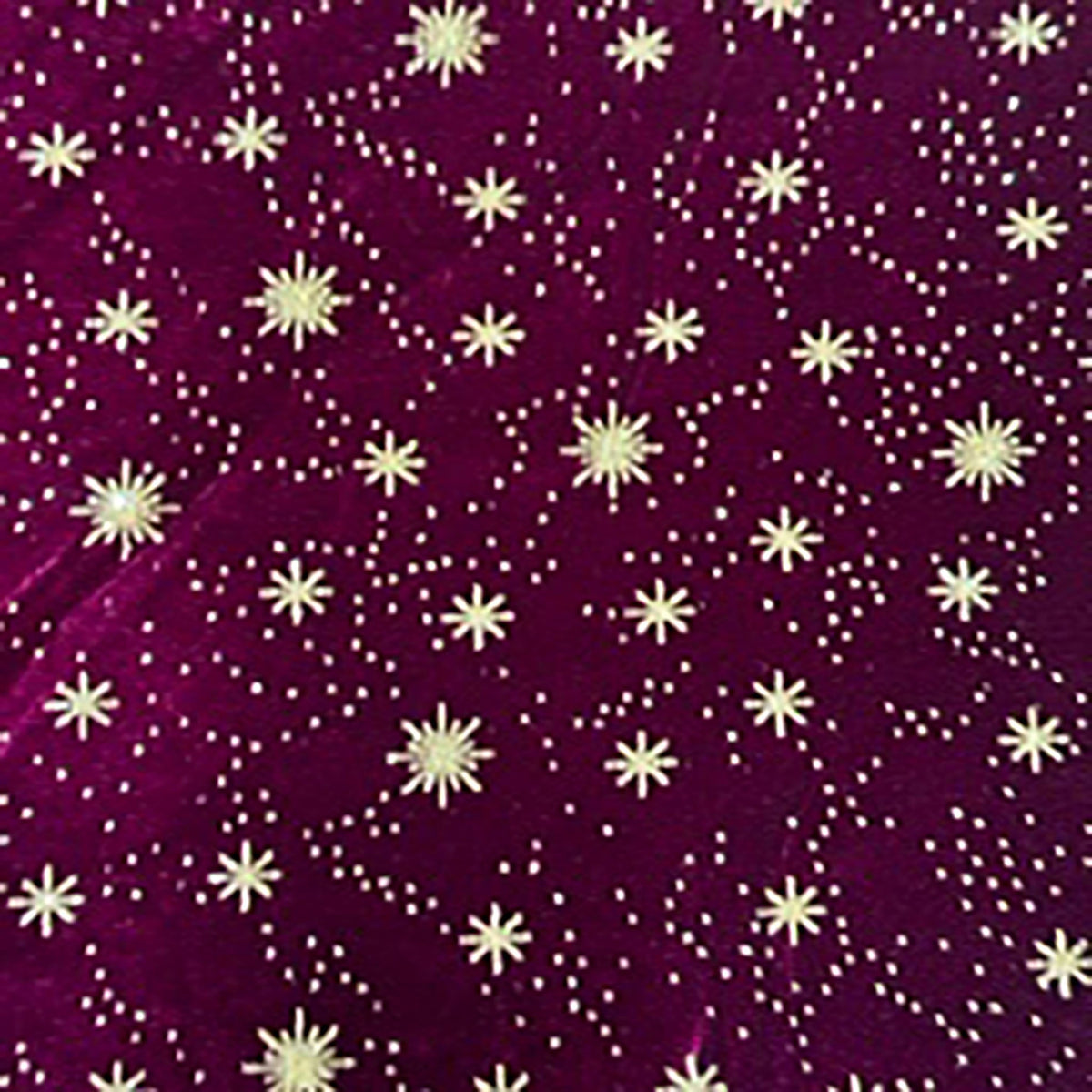 Velvet with Celestial Stars Print Poly Stretch Fabric | Spandex Palace
