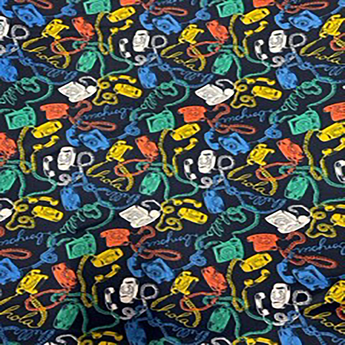 4-Way Poly Spandex Digital Phone Print Stretch Fabric | Spandex Palace