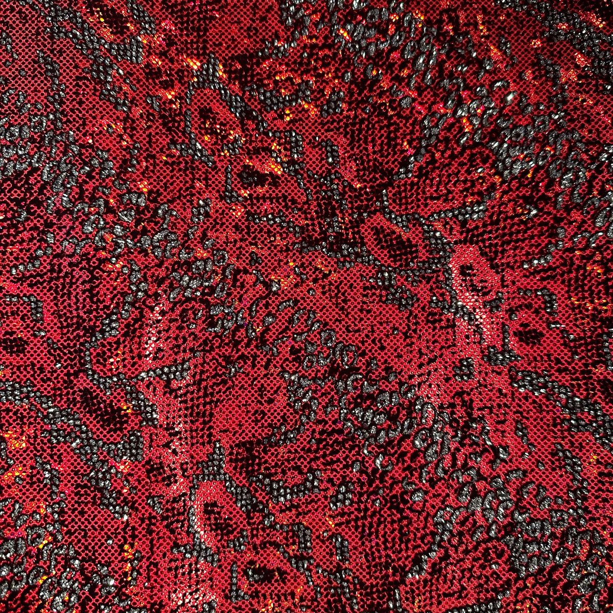 Snake Shimmering Flocked Glitter Nylon Flex Fabric | Spandex Palace