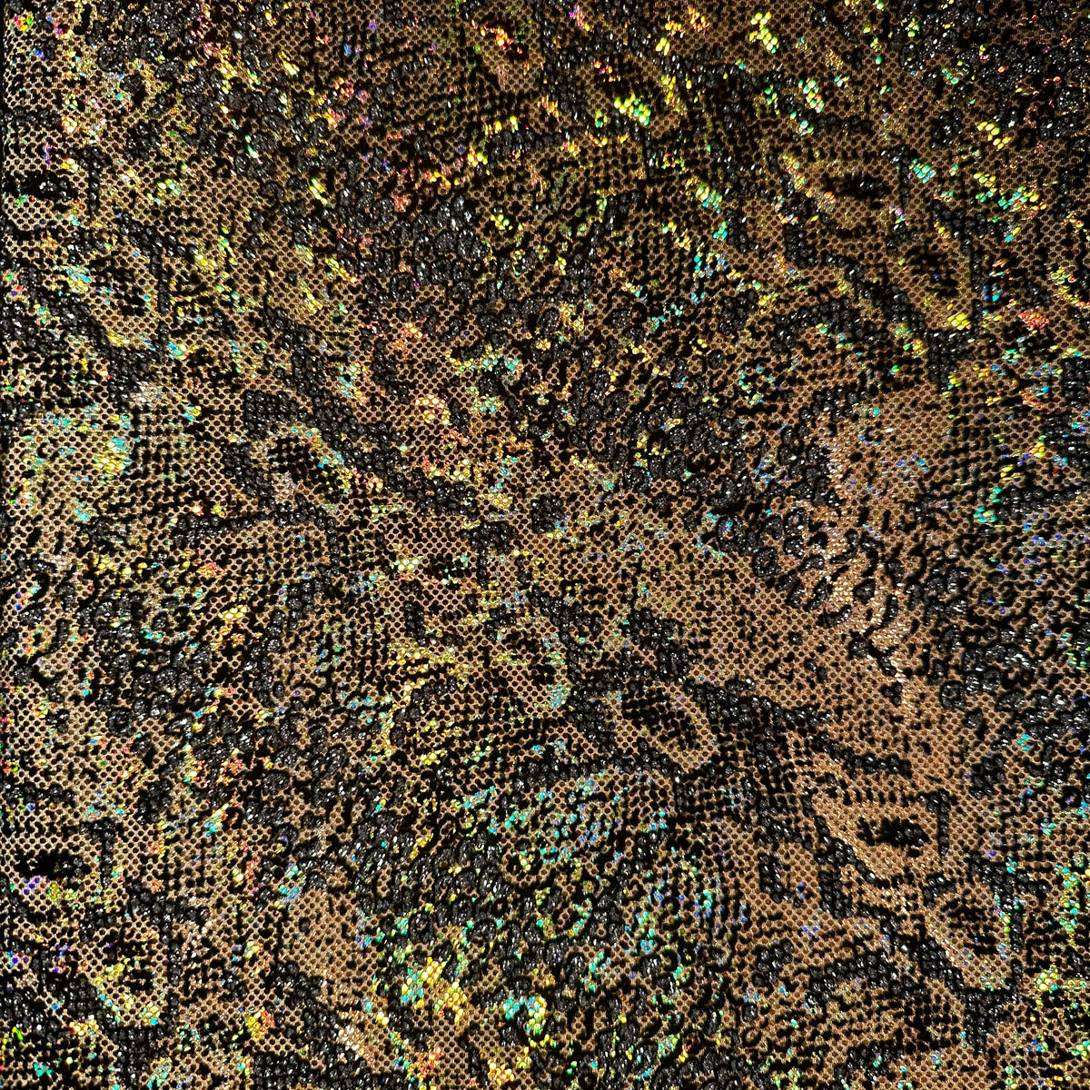 Snake Shimmering Flocked Glitter Nylon Flex Fabric | Spandex Palace