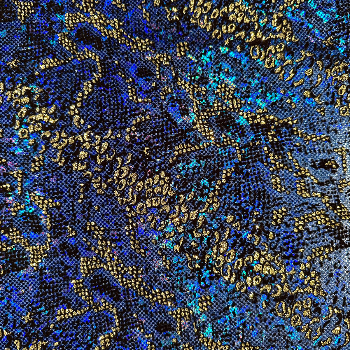 Snake Shimmering Flocked Glitter Nylon Flex Fabric | Spandex Palace