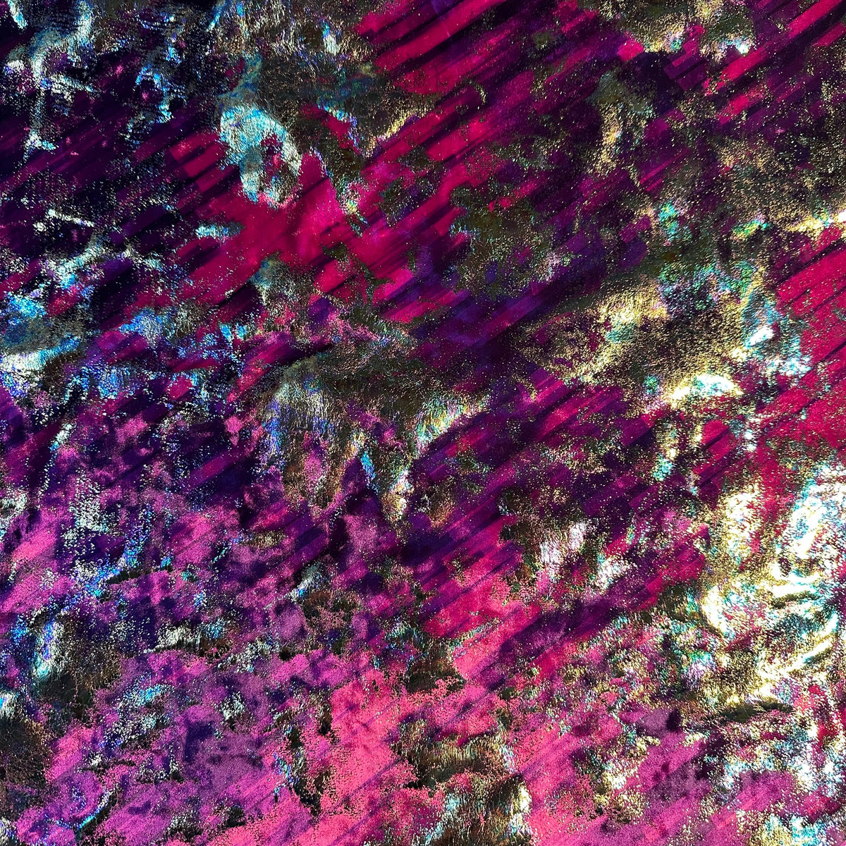 4-Way Oil Slick Velvet Flex Polyester Spandex Fabric | Spandex Palace