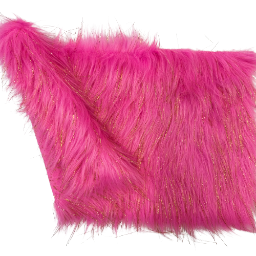 Tinsel Sparkle Glitter Long Pile Shaggy Faux Fur Fabric