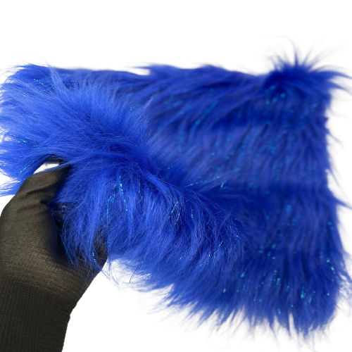 Tinsel Sparkle Glitter Long Pile Shaggy Faux Fur Fabric