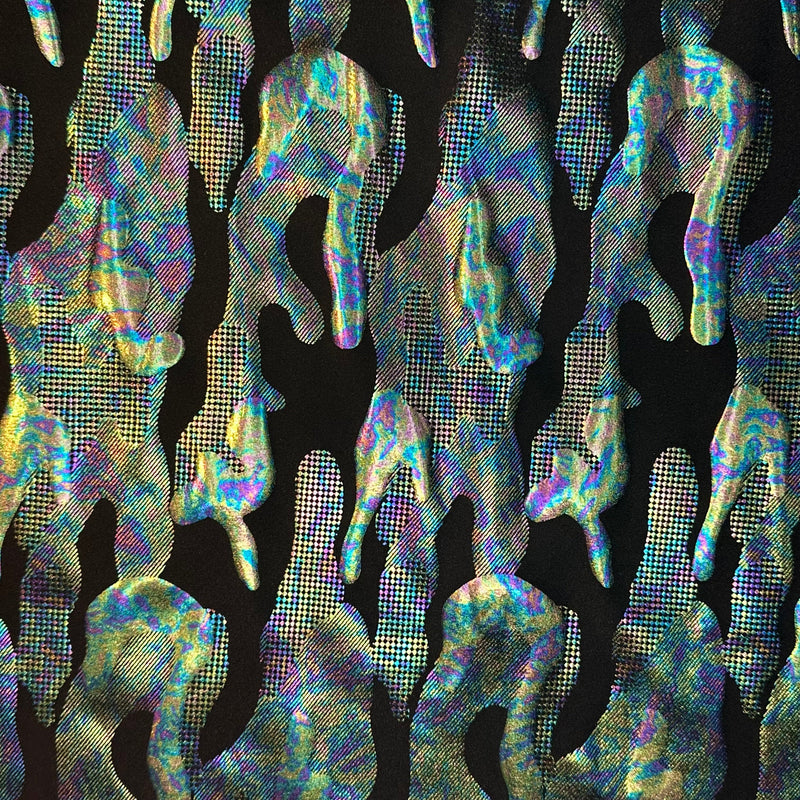 Army Stealth Foil Poly Spandex Stretch Fabric | Spandex Palace