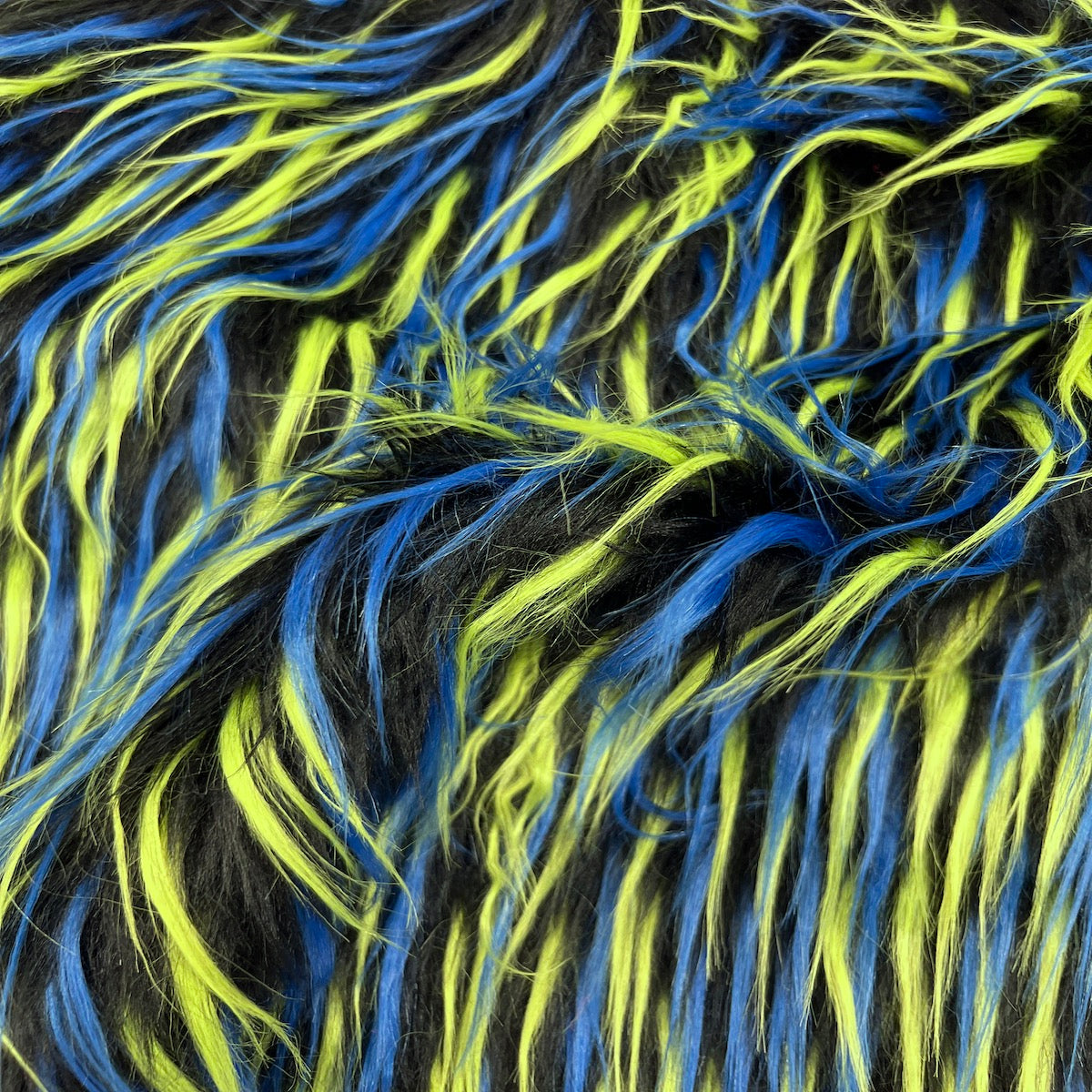 Three Spike Shaggy Faux Fur Fabric