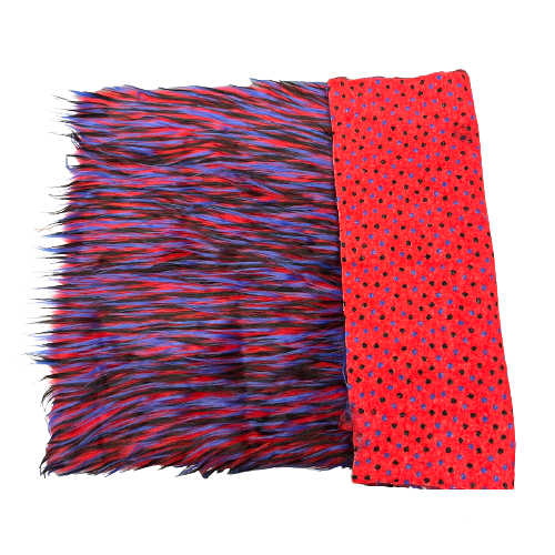 Three Spike Shaggy Faux Fur Fabric