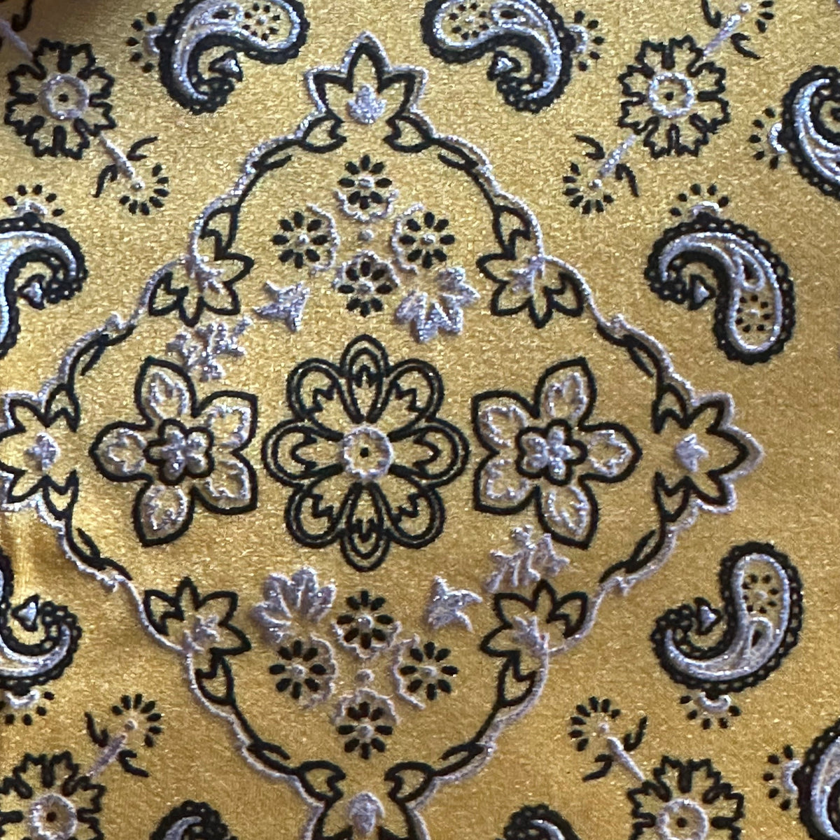Stretch Nylon Spandex Fabric with Bandana Design and Foil | Spandex Palace