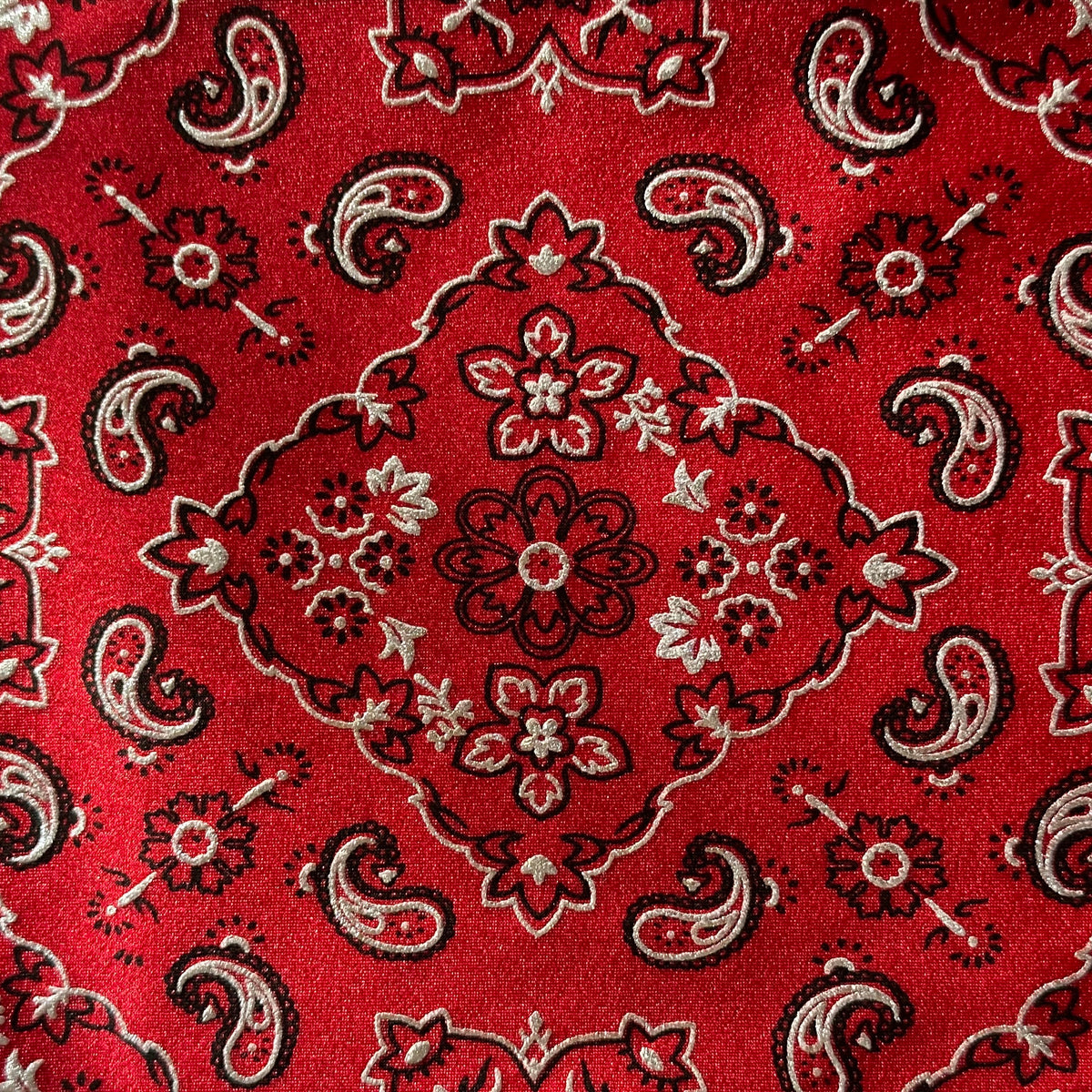 Stretch Nylon Spandex Fabric with Bandana Design and Foil | Spandex Palace