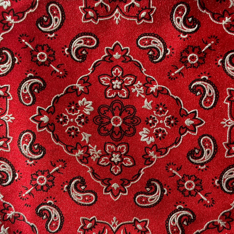 Stretch Nylon Spandex Fabric with Bandana Design and Foil | Spandex Palace