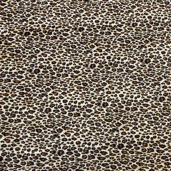 Leopard Print Stretch Velvet Fabric
