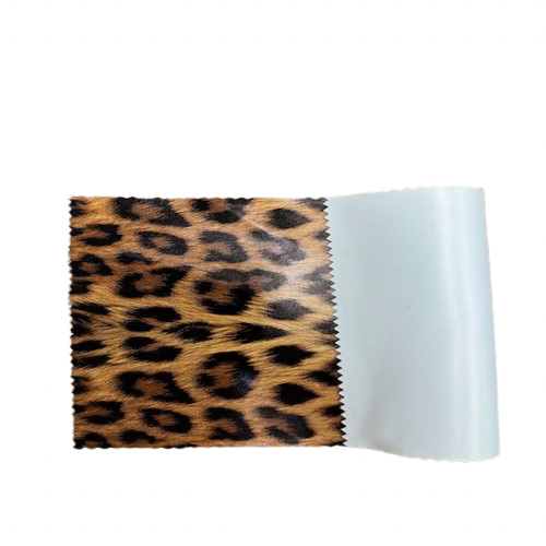 Animal Print PU Stretch Faux Leather Apparel Vinyl Fabric