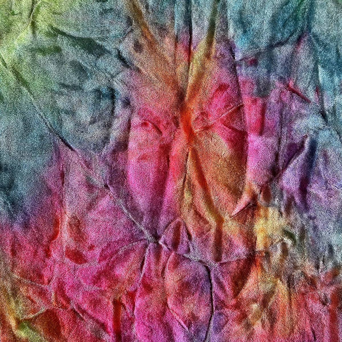Radiant Psychedelic Velvet Polyester Spandex Fabric | Spandex Palace