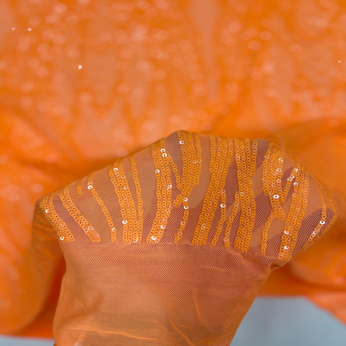 Selena Wave Stretch Sequins Fabric