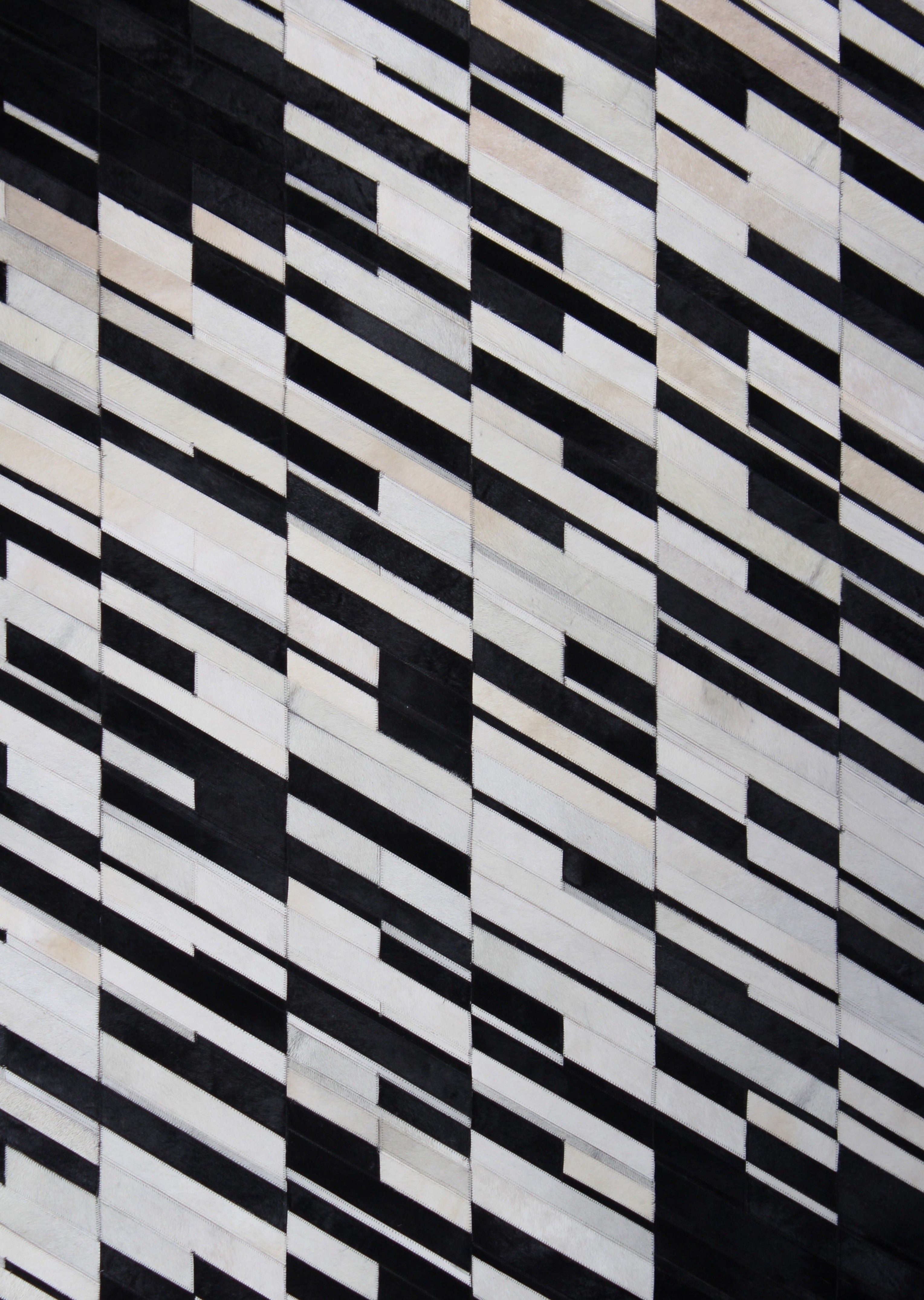 Black/White Patchwork Cowhide Area Rug PCH206