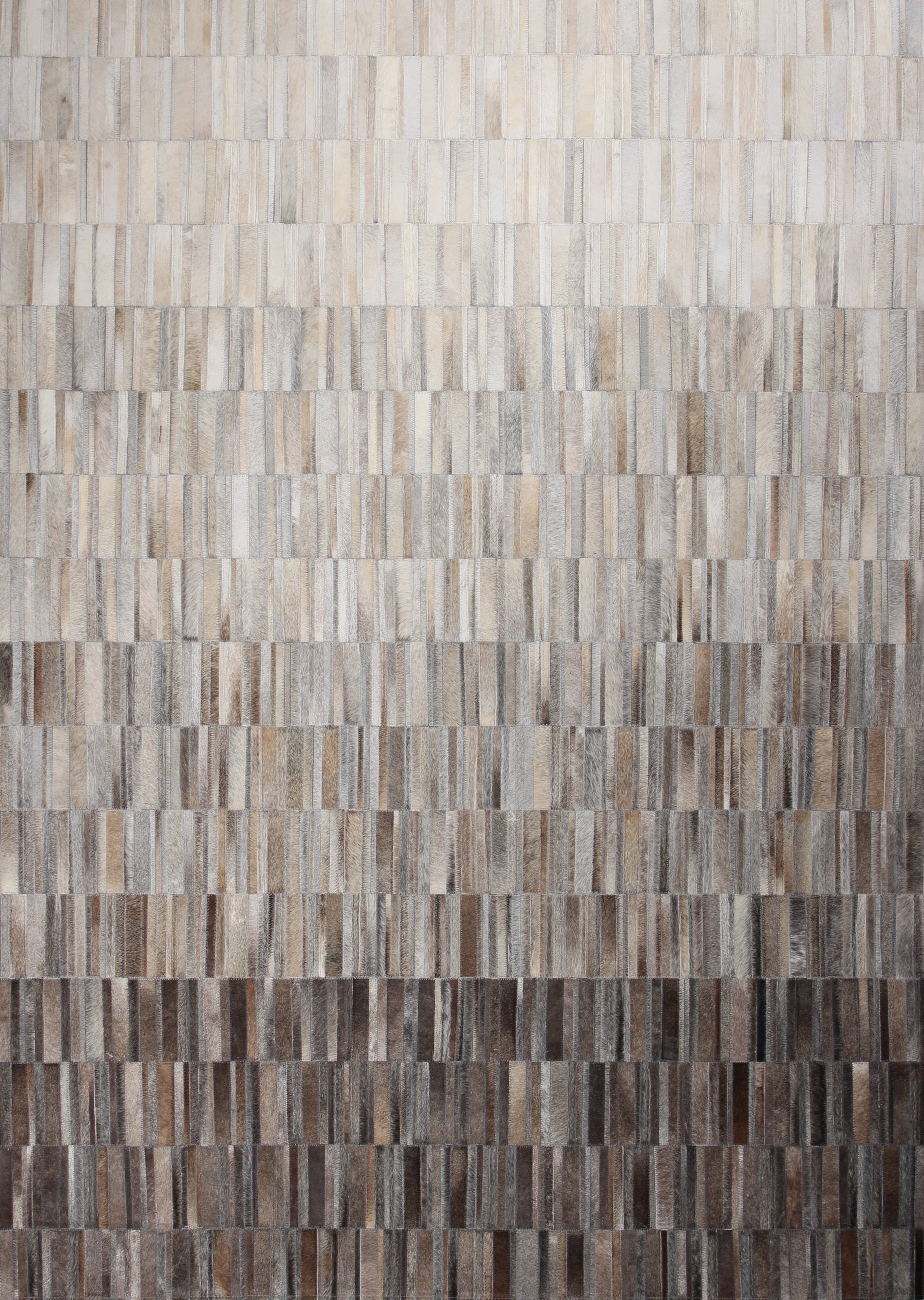 Fade Mocha White Patchwork Cowhide Area Rug PCH207