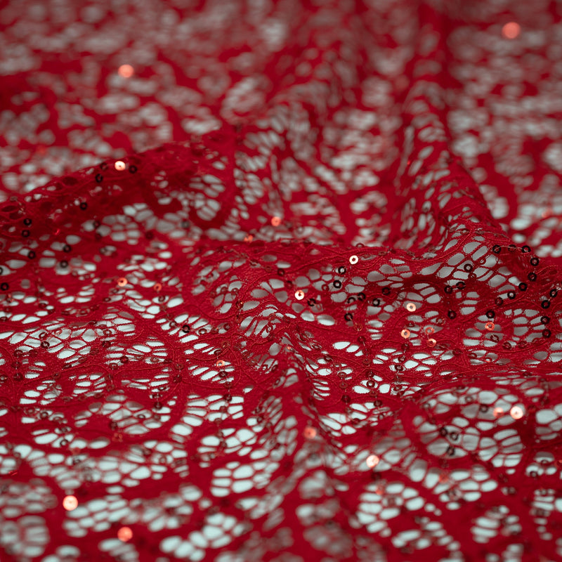 Isabelle Stretch Lace Sequin Fabric | Blue Moon Fabrics