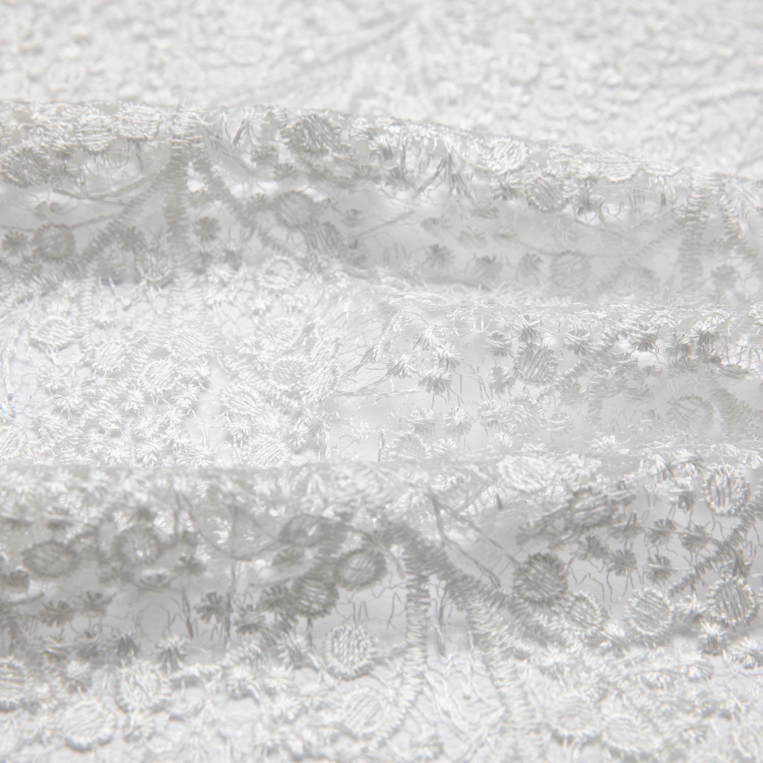 Spider Mesh Lace Fabric with Embroidery and Beautiful Intricate Pattern 52" Wide | Exquisite Fabric