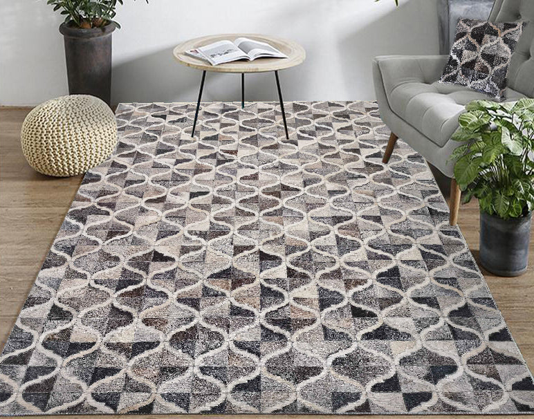 Print On Rug Patch Work Geometric Area Rug