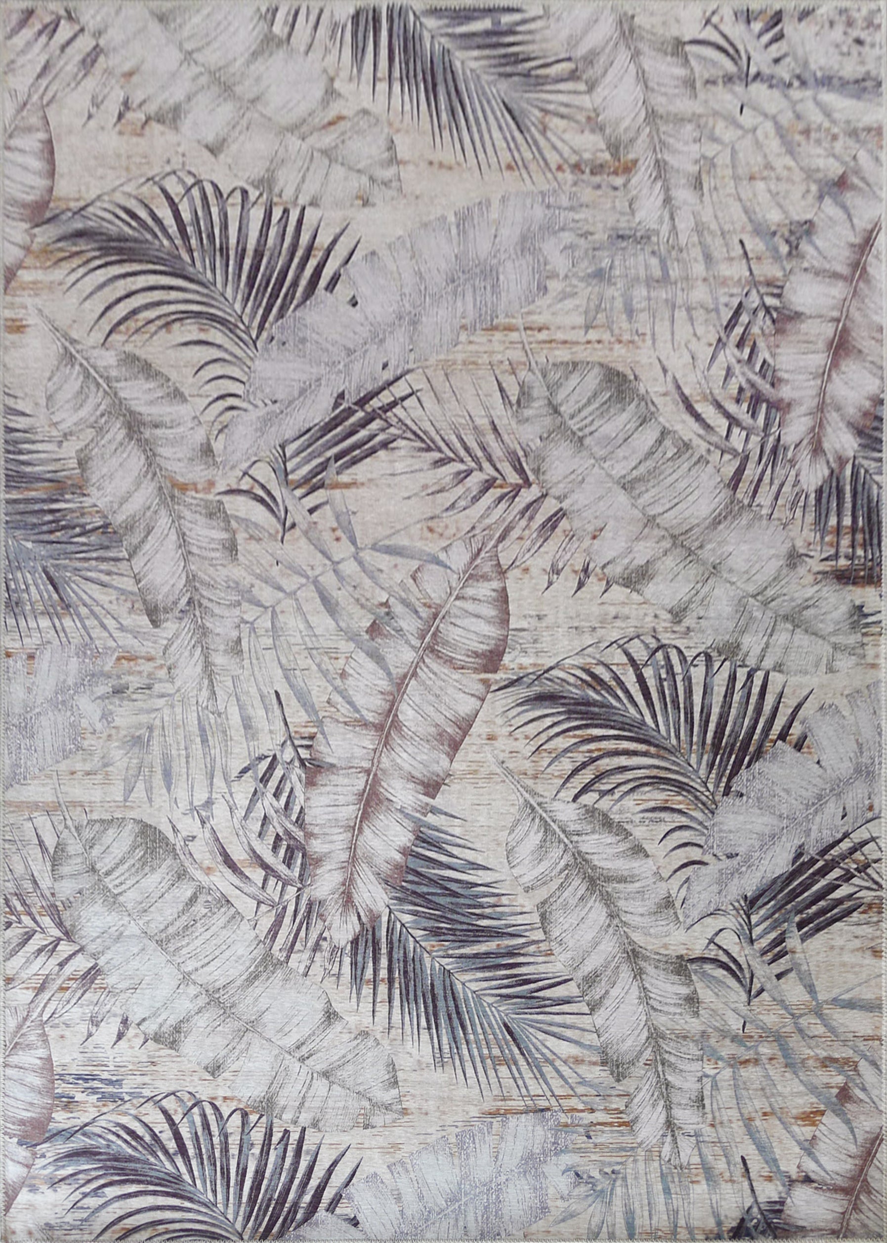 Leaf Comfort Vintage Bohemian Design Print Area Rug/ Carpet