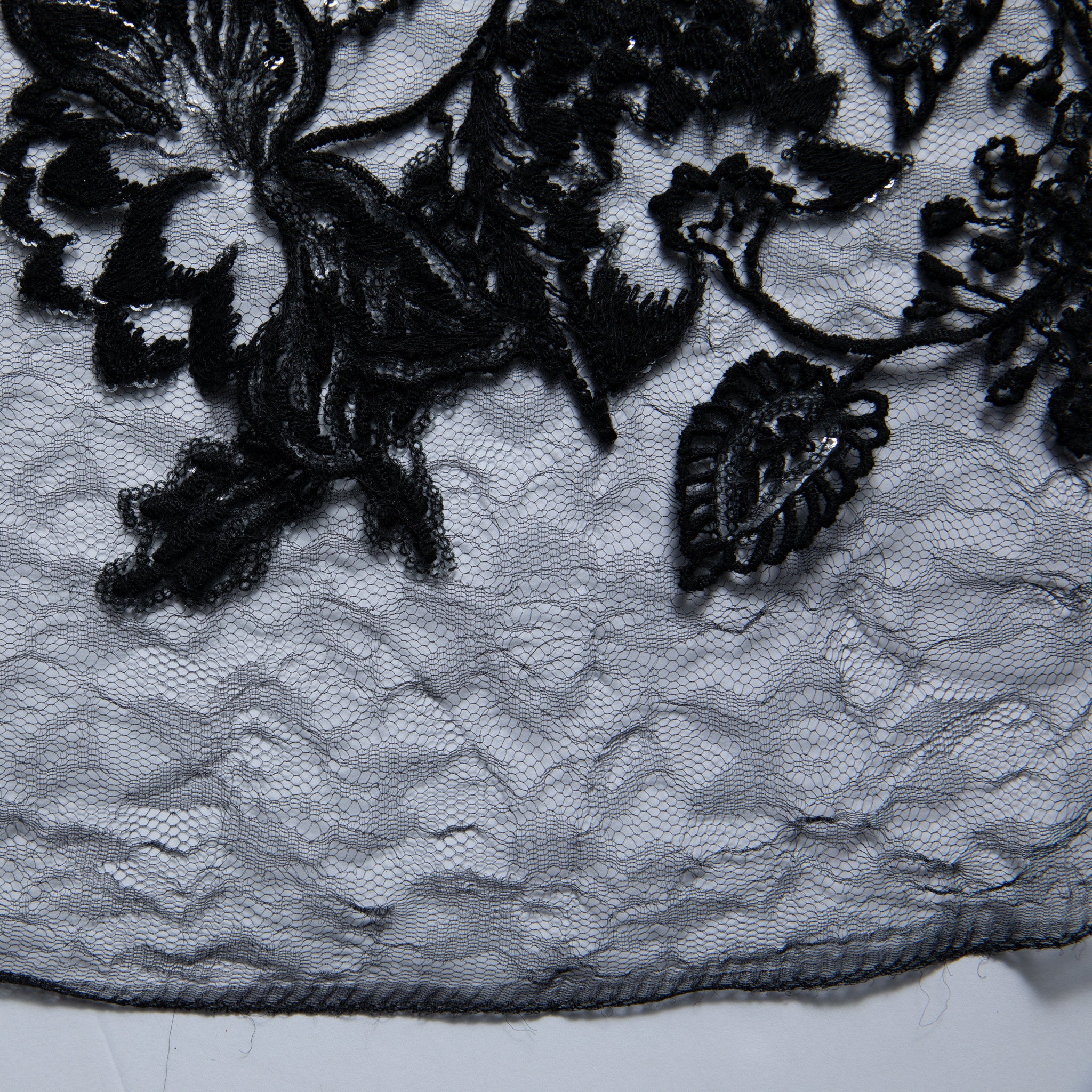Tulle Lace Fabric Embroidered W/Sequins and Incredible Ornate Design 50" Wide | Exquisite Fabric