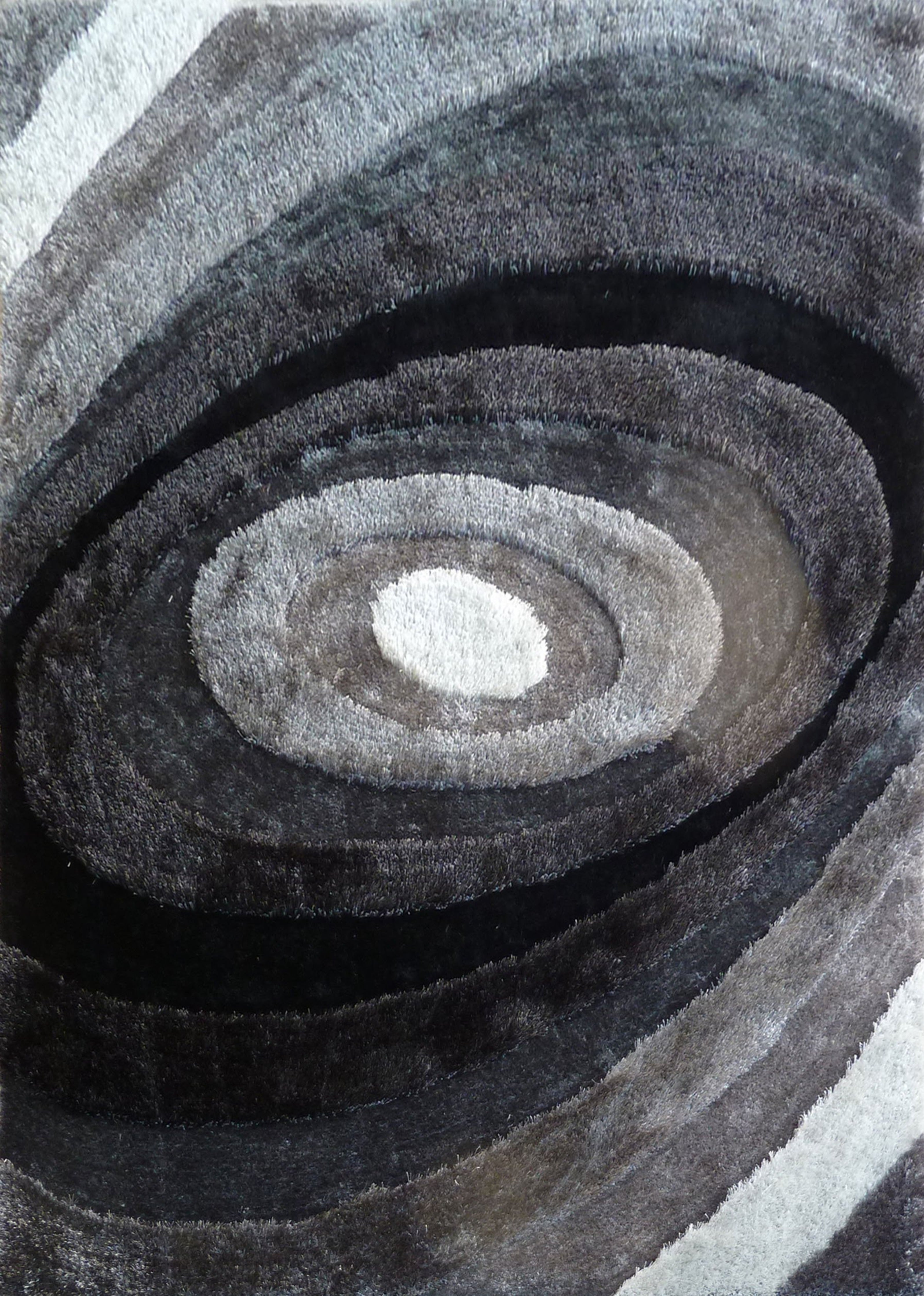 Soft Plush Fluffy Circle Design Shag Area Rug/Carpet