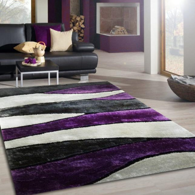 Living Shag Waves Soft Plush Design 3D Effect Area Rug/ Carpet