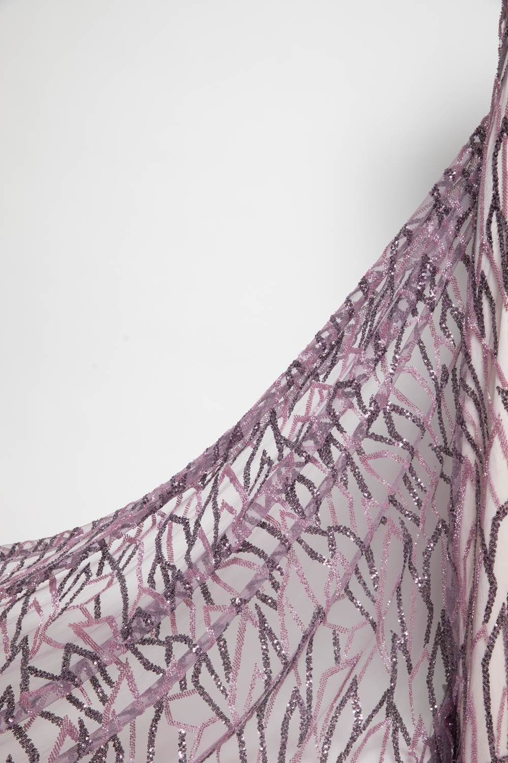 Tulle Lace Fabric Embroidered with Sequins and Stylish Design 52" Wide | Exquisite Fabric