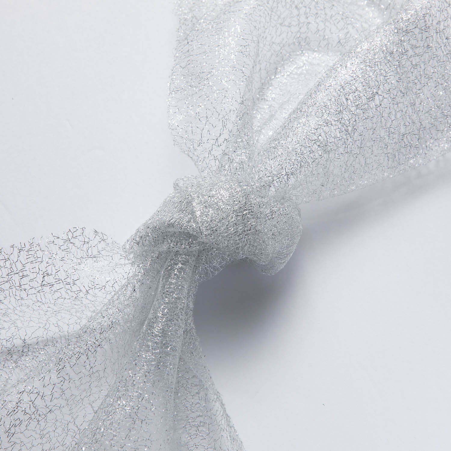 METALLIC SUSEMI TULLE P/D 58/60" Silver Fabric - Exquisite Fabrics