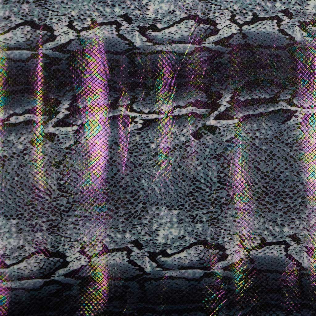 Mamba Foil Printed Spandex Fabrics | Blue Moon Fabrics