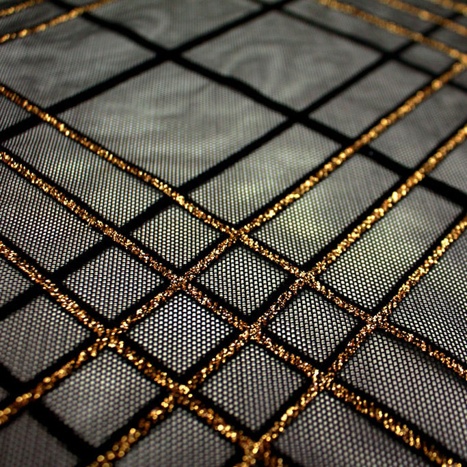 Mary Jane Glitter Stretch Mesh | Blue Moon Fabrics