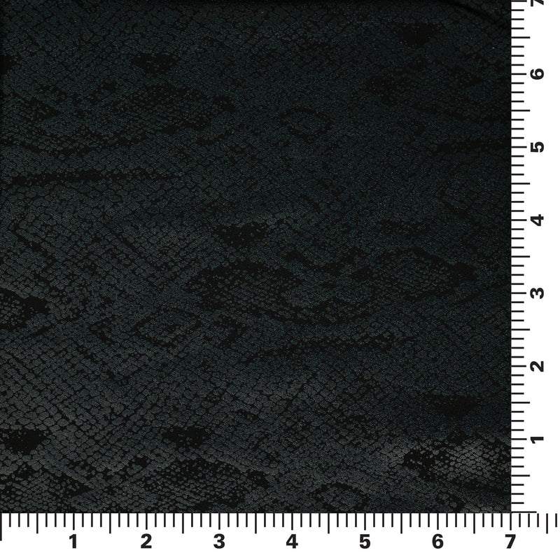 Medusa Snake Skin Foil Printed Spandex Fabric | Blue Moon Fabrics