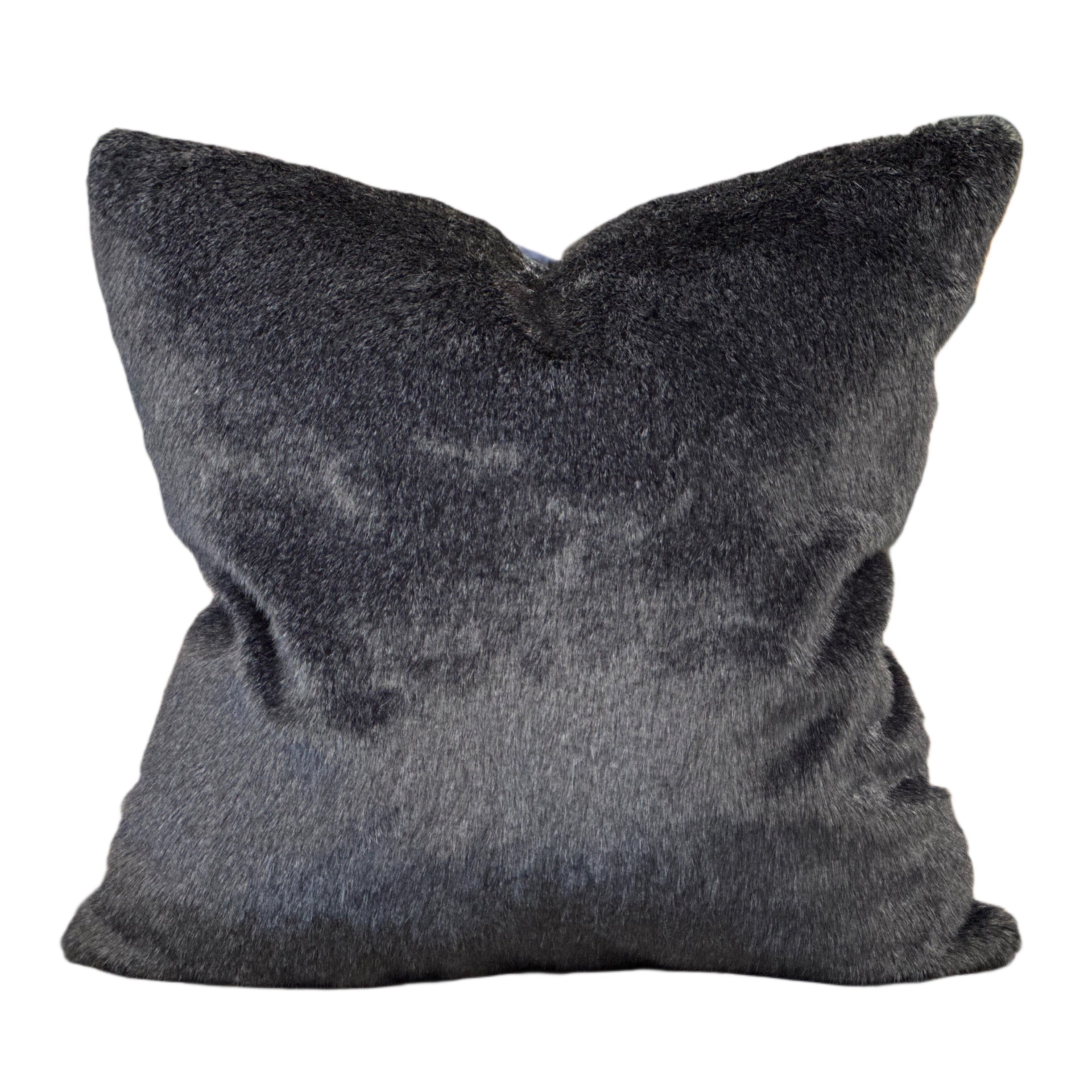 Soft Luxury Faux Mink Pillow - MINKO 11 Black