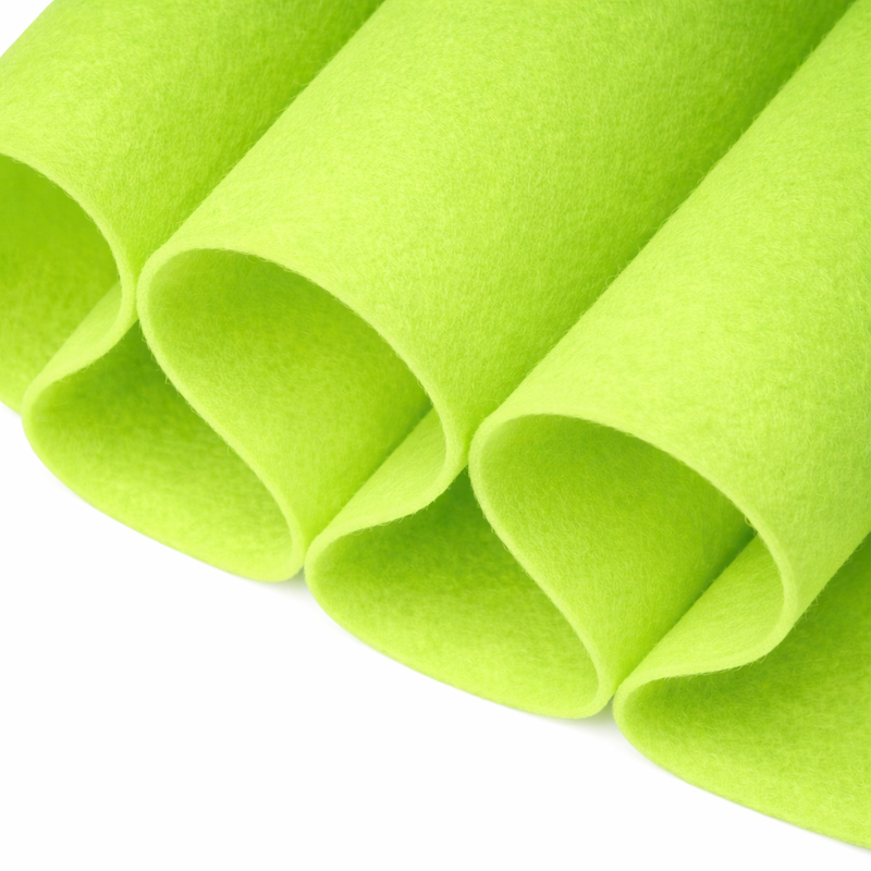 Acrylic Felt Fabric 1.6mm – Neon Green 72" Wide, 160 GSM | By the Yard