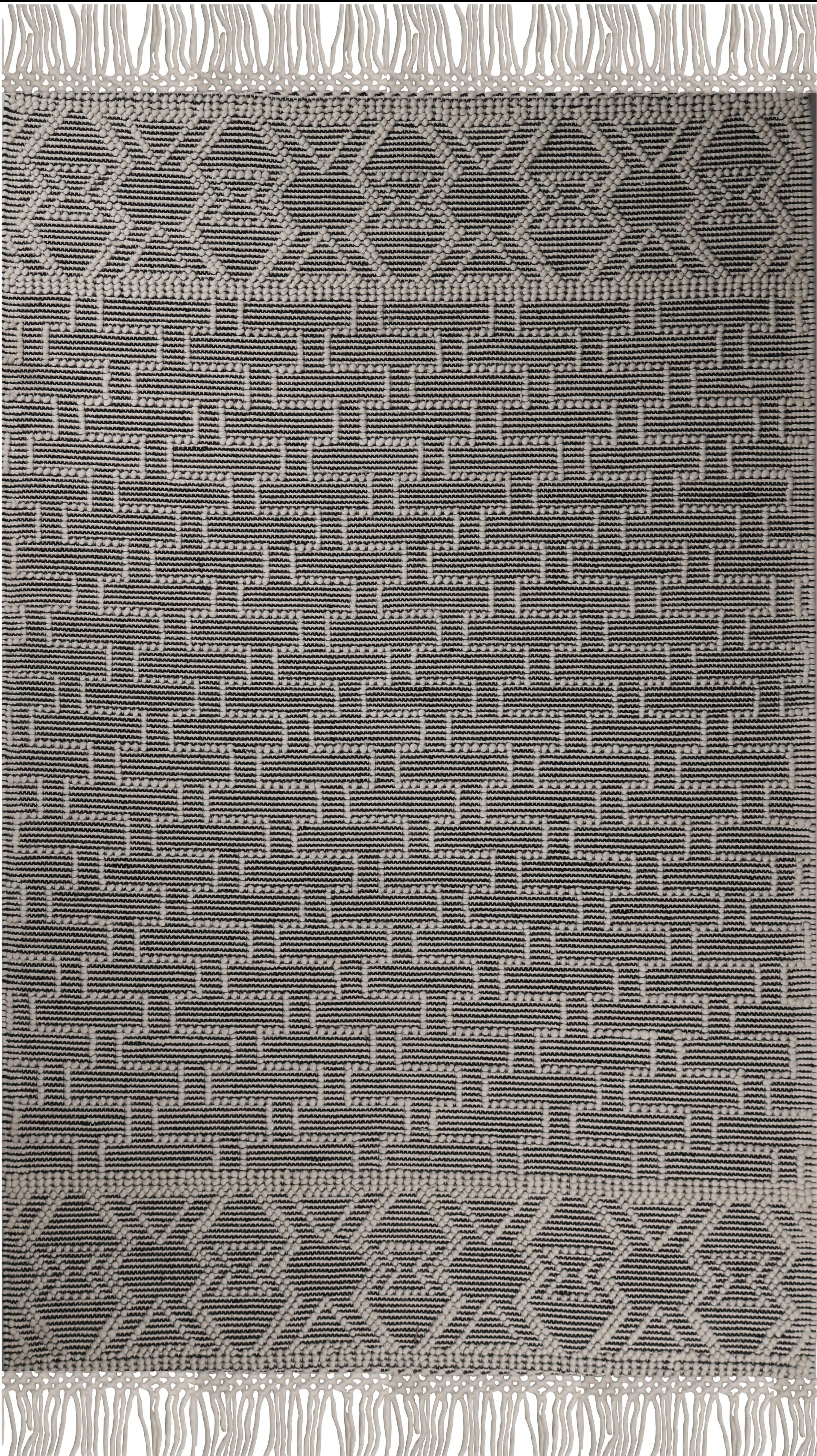 Hand Made Bohemian Natural Wool Rug