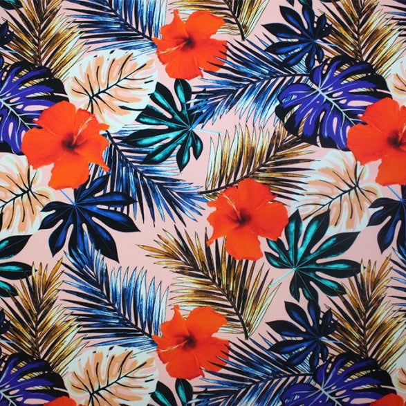 Tropical Vibes Printed Spandex | Blue Moon Fabrics