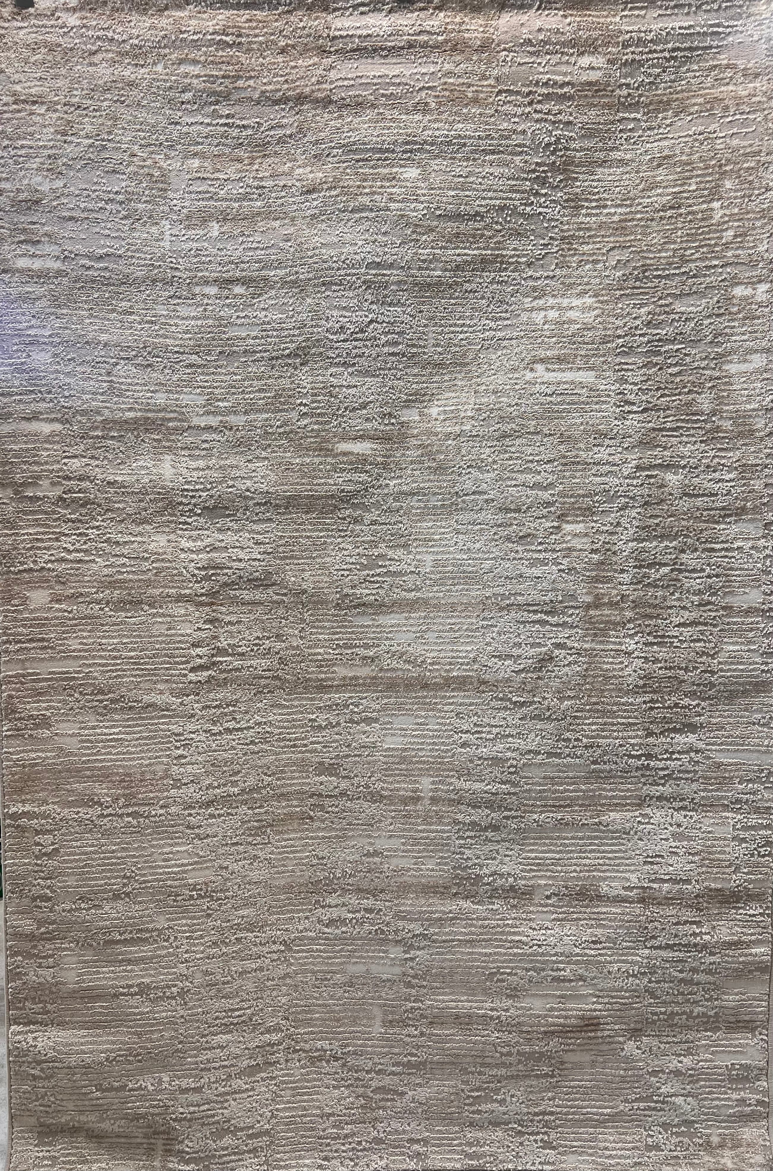 Beige and Mocha Toned Rug with Sculpted High-Low Surface - NUDE 23