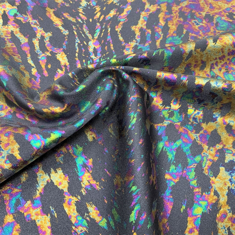 Naga Foil Printed Spandex Fabric | Blue Moon Fabrics