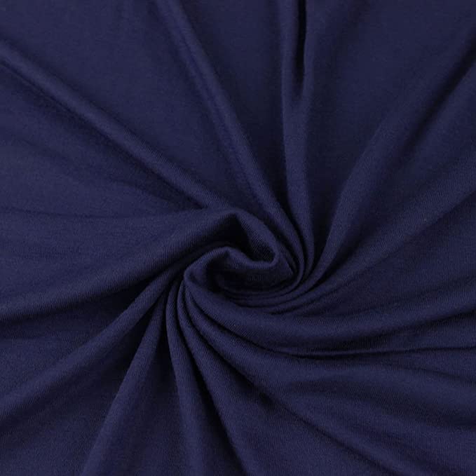 Cotton Spandex Jersey Knit Fabric | Navy | 12oz