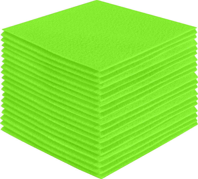 Acrylic Felt Craft Sheet Packs –Neon Green | Soft Felt for DIY & Craft