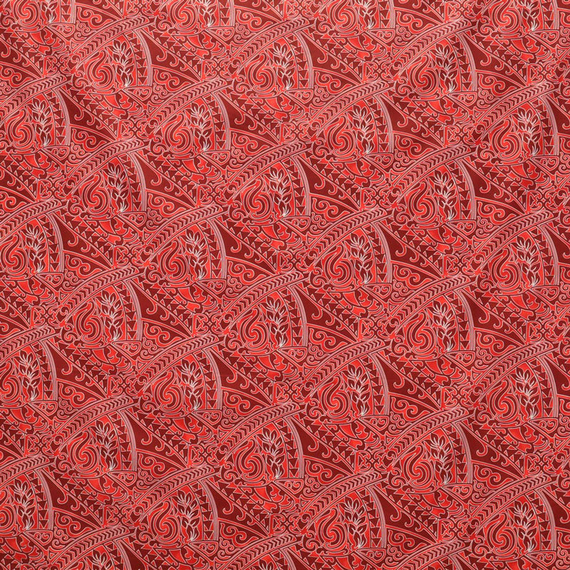 Traditional Polynesian Tattoo Triangle formation design Fabric| Poly-cotton