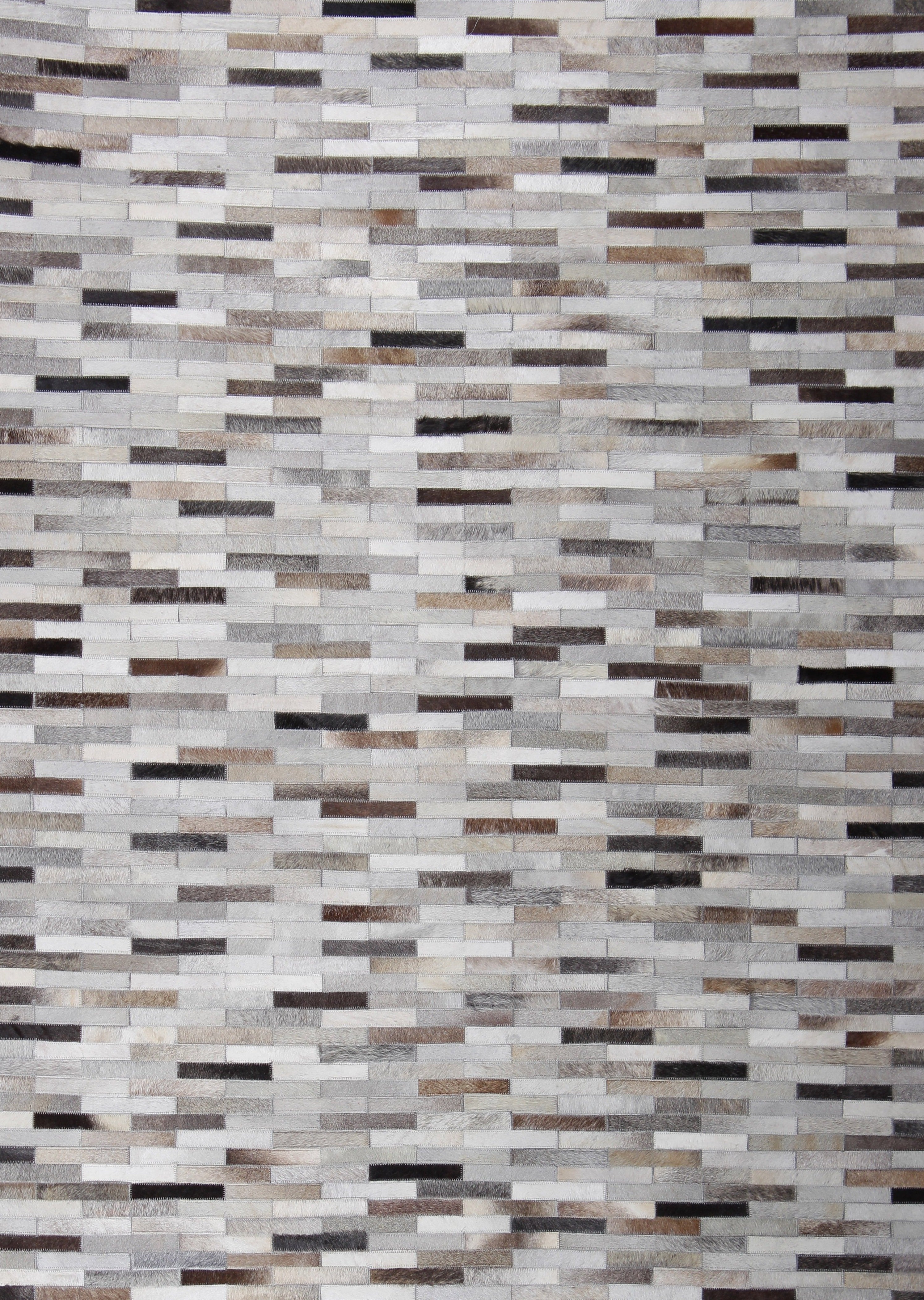 Natural Leather Patchwork Modern Brick Cowhide Area Rug/ Carpet