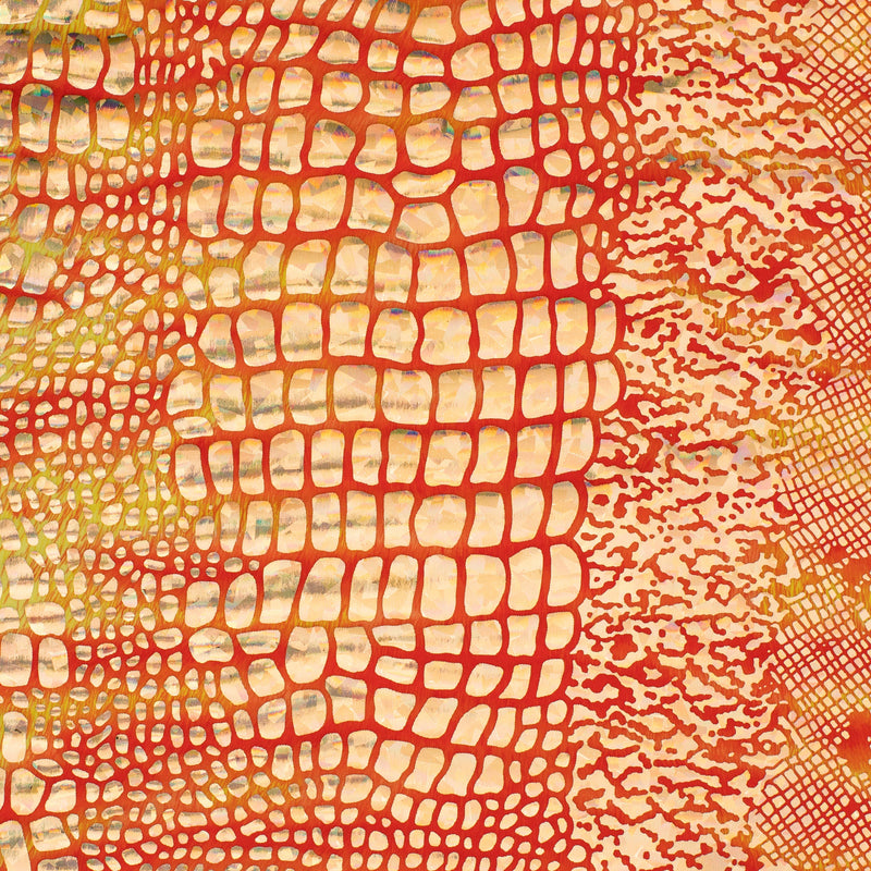 Snake Metallic Holo Foil Disco Poly Stretch Fabric | Spandex Palace