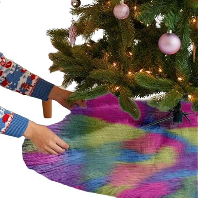 Premium Faux Fur Christmas Tree Skirt - 40" | Luxurious Decorations