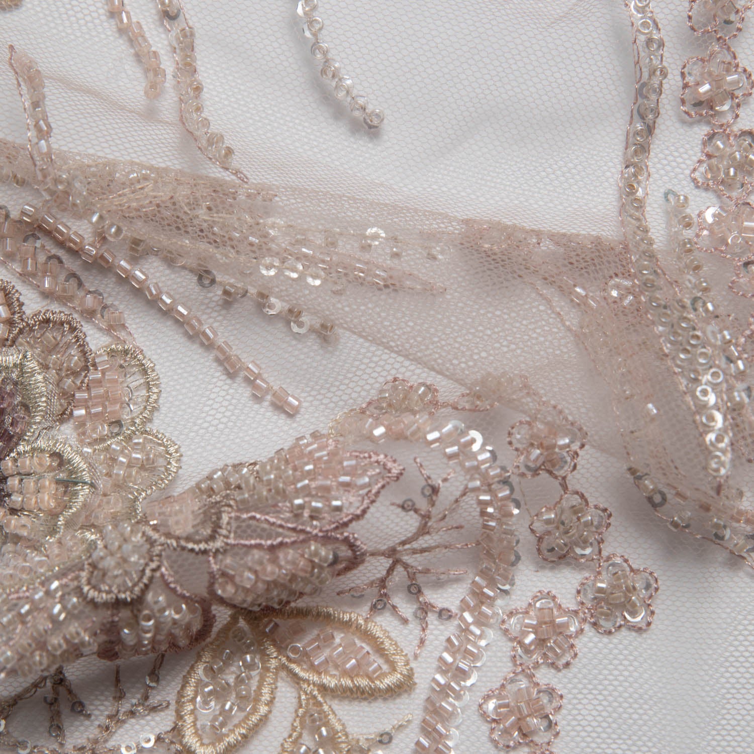 Tulle Lace Fabric Embroidered with Incredible Floral Design 52" Wide | Exquisite Fabric